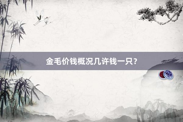 金毛价钱概况几许钱一只？